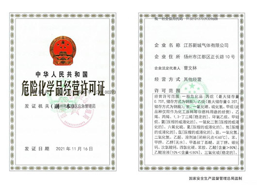 危險化學品經營許可證